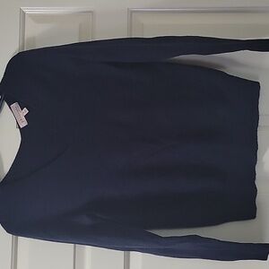 Philosophy Navy Blue V-Neck Sweater